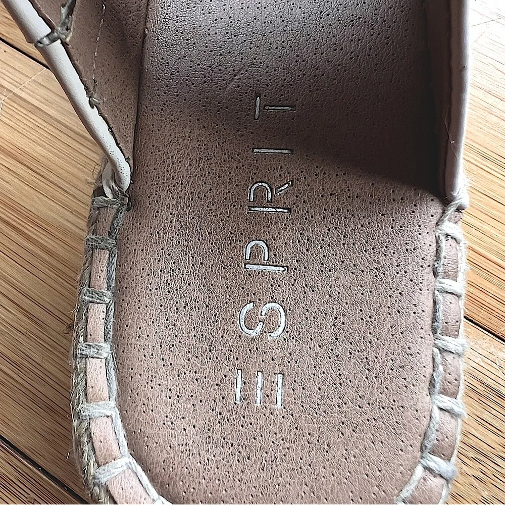 Esprit Katalina Beige Double Strap Espadrille Wedge Platform Shoe Sole Size 9